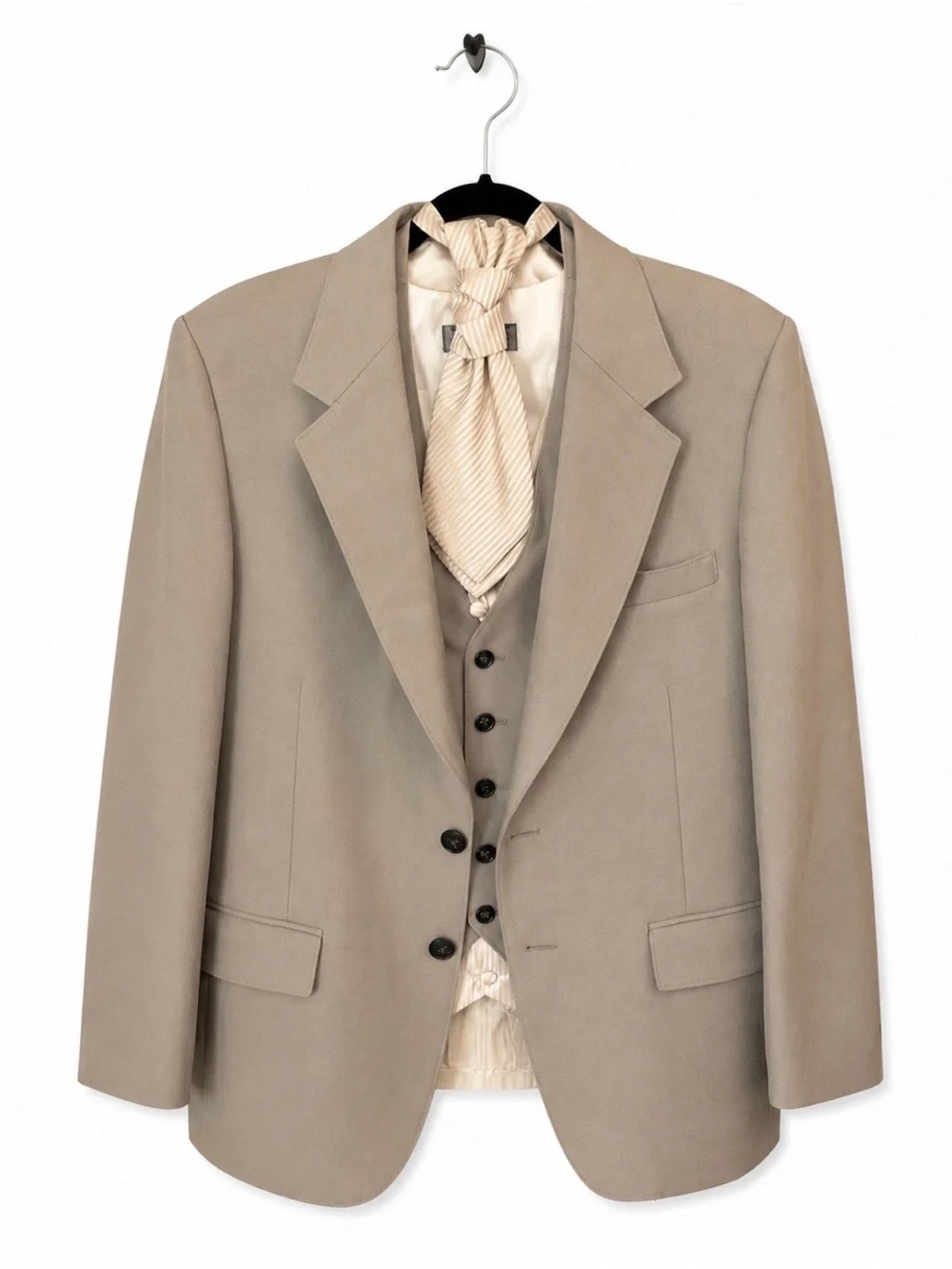 Paul Malone Men's Tan Eight -Piece Suit Pants size 40S 35 W,  length 32